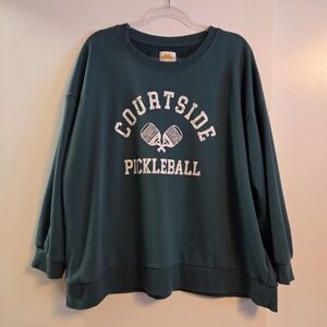 C&C CALIFORNIA Courtside Pickleball Green Sweatshirt 3X